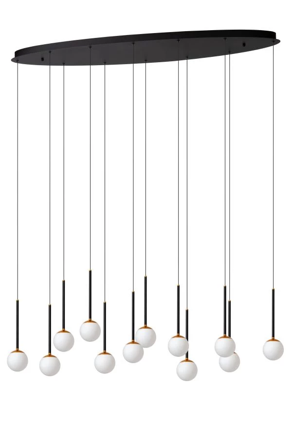 Lucide Premium CALINA - Pendant light - LED Dim. - 12x7,7W 2700K - Black - turned off